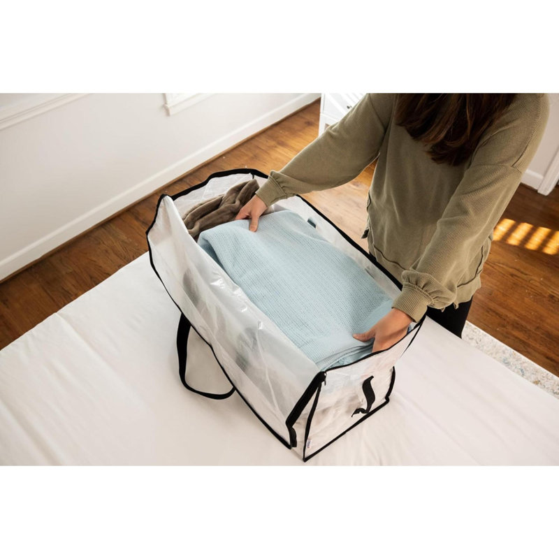 Sacs de déménagement surdimensionnés ou boîtes de rangement pour sac de rangement avec sangles de sac à dos, fermetures à glissière et poignées - Sacs d'emballage robustes pour le déplacement, dortoir universitaire, décorations de Noël, paquet 