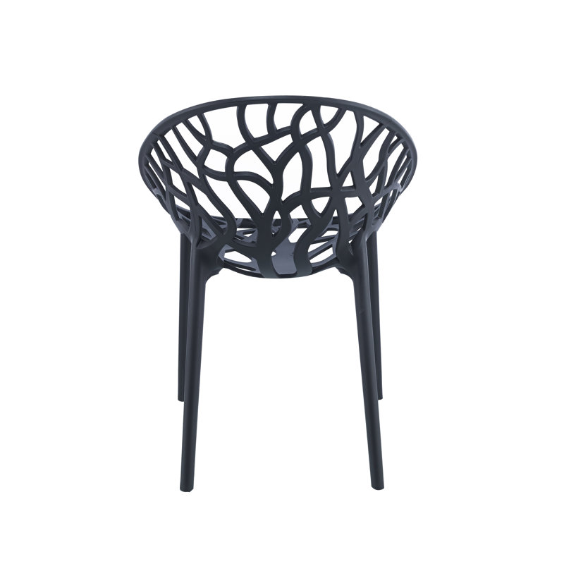 Hurd 17.52'' H Stacking Side Chair, Black