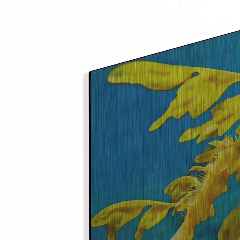 Art mural en métal Beachcrest Home ™ «Sea Dragon» par Mike Jones, H 24 po x l 36 po