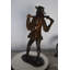 Statue Moraine Buffalo Bill en bronze montée sur une base en marbre - Taille: L 19 po x l 19 po x H 33 po.