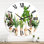 Trio de plantes d'intérieur Sanseviera Snake Plant - horloge murale de ferme