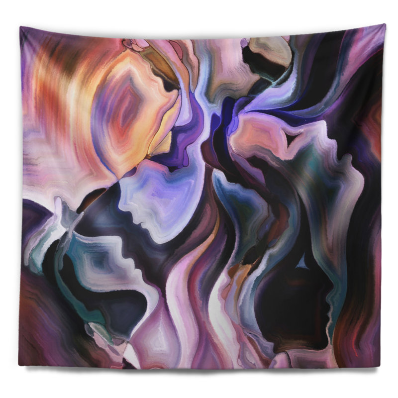 Voyages abstraits à l’intérieur de l’auto tapisserie, H 50 po x l 60 po