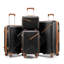 Ensembles de valises 4 pièces (14/20/24/28), valise légère extensible avec 4 roues pivotantes doubles à 360 degrés pour matériaux de transport