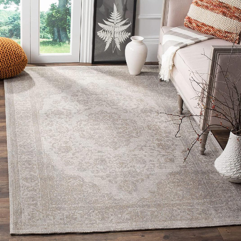 Tapis oriental en coton Spaulding, Rectangle 8 pi x 10 pi