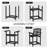 2-piece Outdoor Tall Adirondack Chair With Connecting Tray-285763806