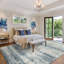 Tapis bleu abstrait Licia-477792622