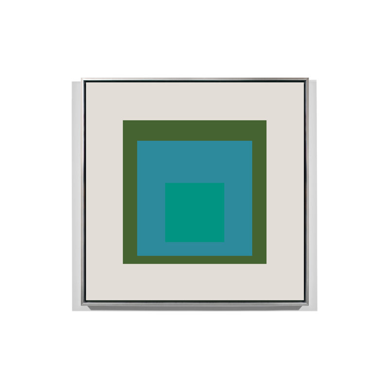 Square Series Print, 41" W x 41" H, Silver Floater Framed