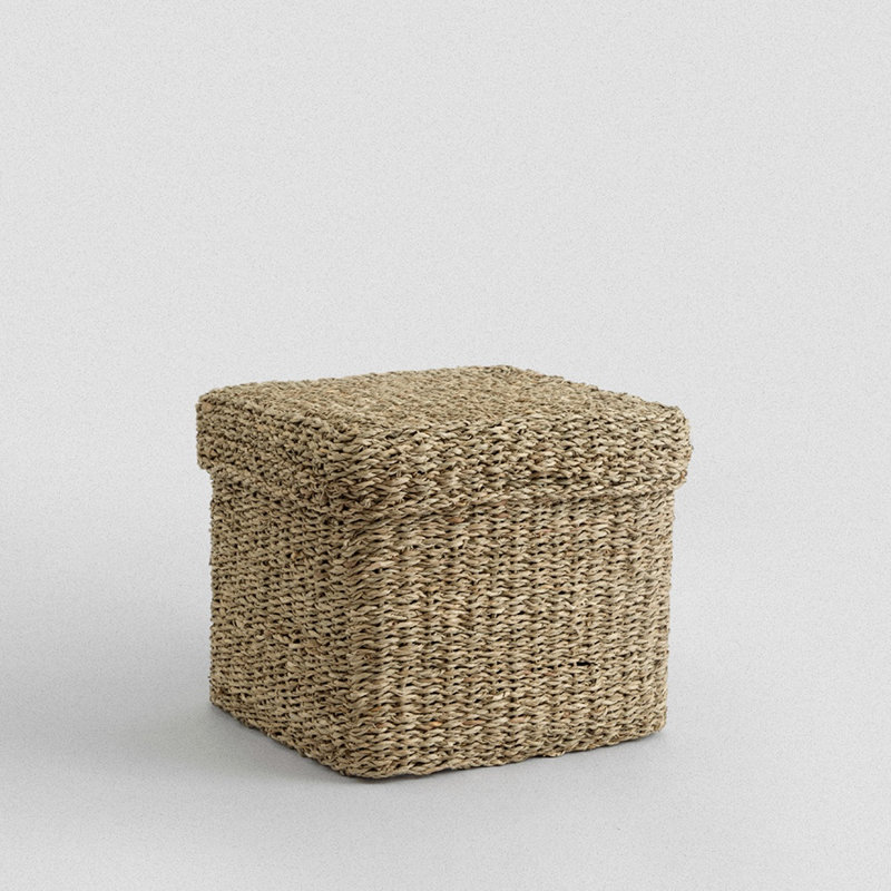 Gaya Seagrass Basket Box with Lid - Medium, 17 pt