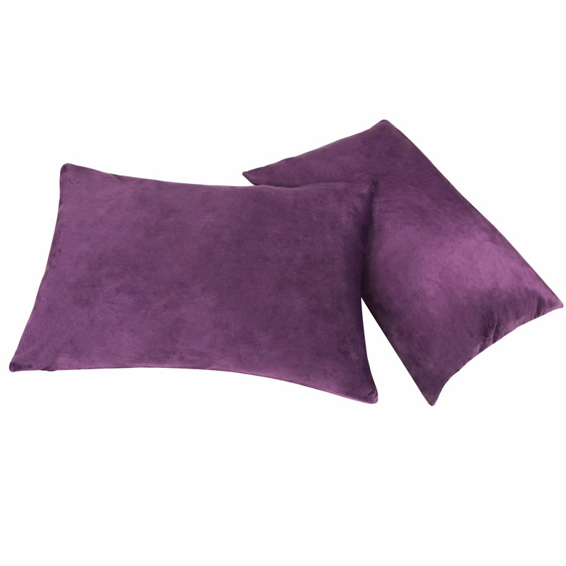Velvet Pillowcase - Set of 2, King, Purple
