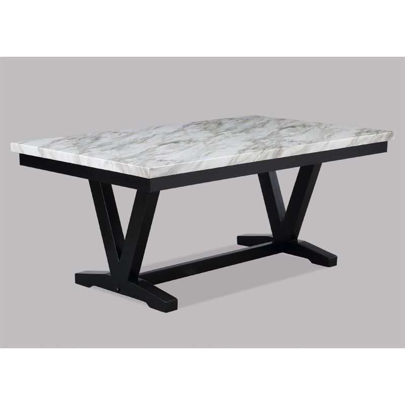 Table de salle à manger Helidon, Gris