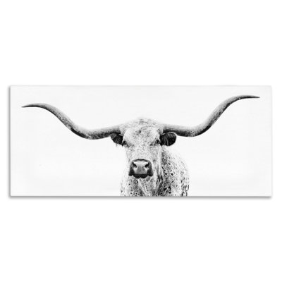 Longhorn Burchett, impression sur toile tendue
