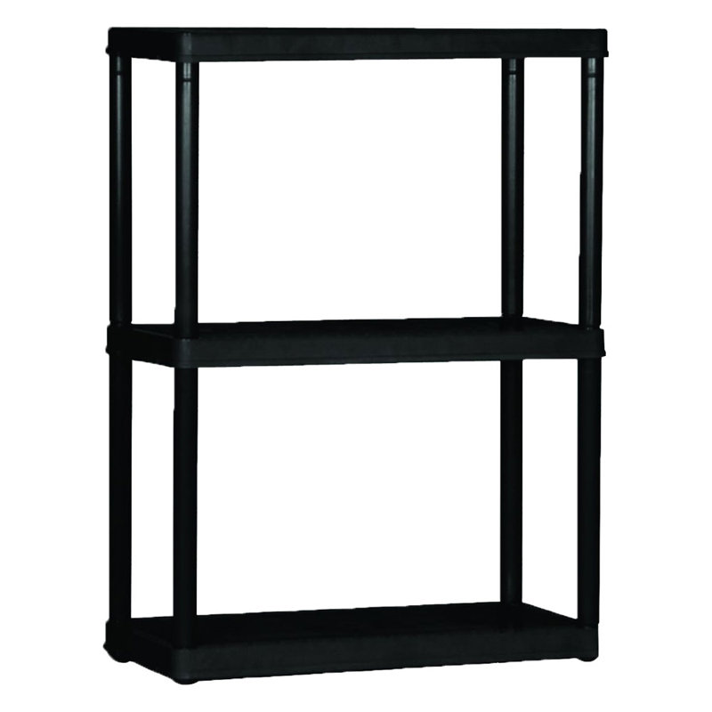 Kids' Playroom 3-Shelf Black Storage Organizer for Toys