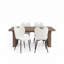 Ensemble de table de salle à manger extensible 63,09 "à 78,84" avec chaises en similicuir-132789905-132789906