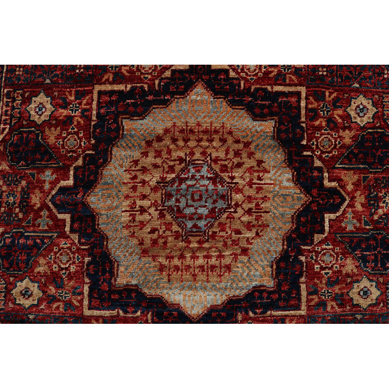 Hand-Knotted Wool RED / IVORY Area Rug