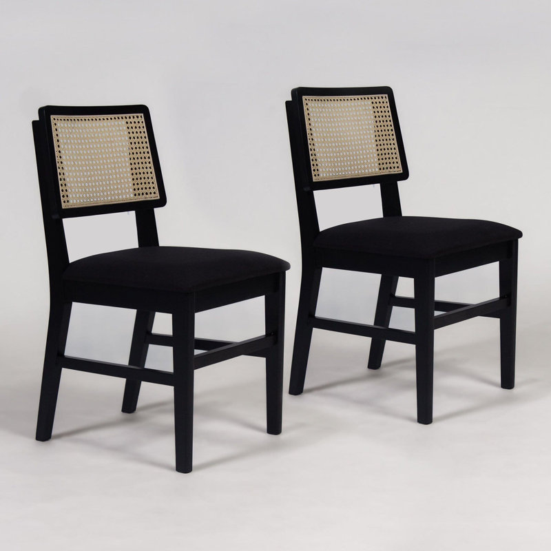 Indiana Upholstered Dining Chair, Black, Black