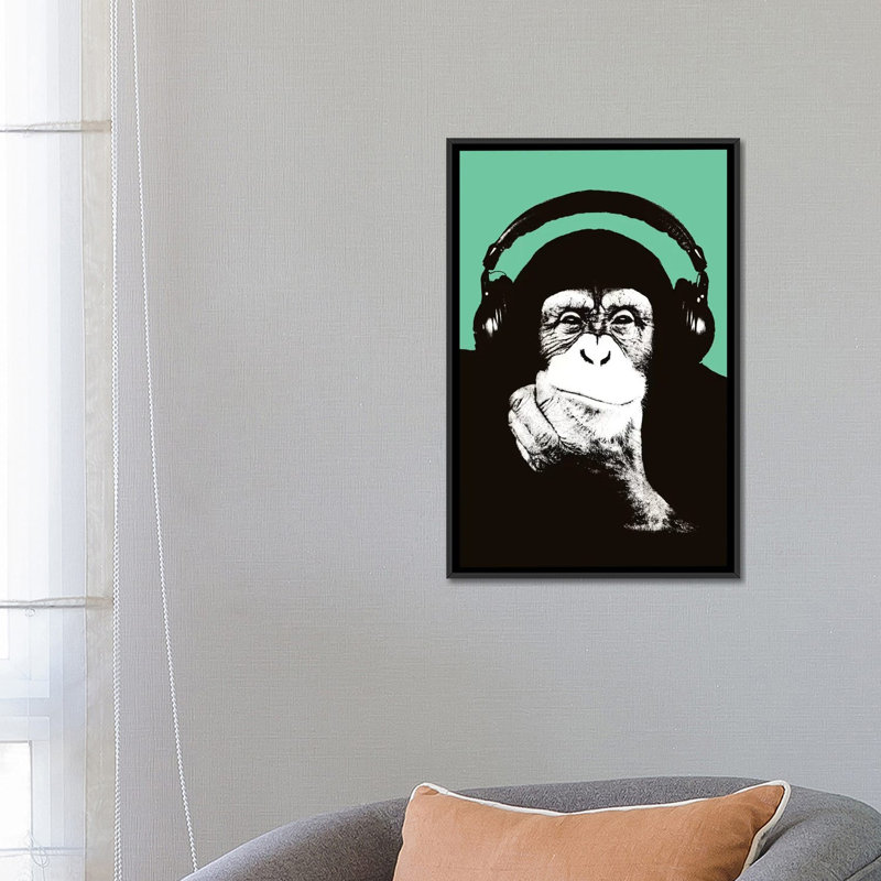 «New Monkey Head VIII», impression sur toile, H 26 po x l 18 po x P 1,5 po, Toile avec cadre noir