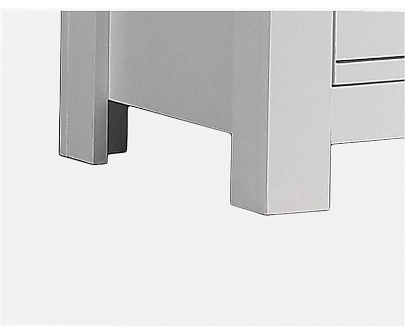 Table de chevet blanche à 2 tiroirs Cassini 21,5 po
