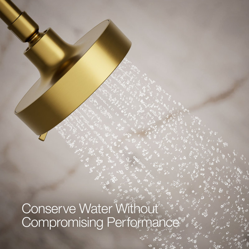 Purist 1.75 GPM Full/Standard Fixed Shower Head, Vibrant Brushed Moderne Brass