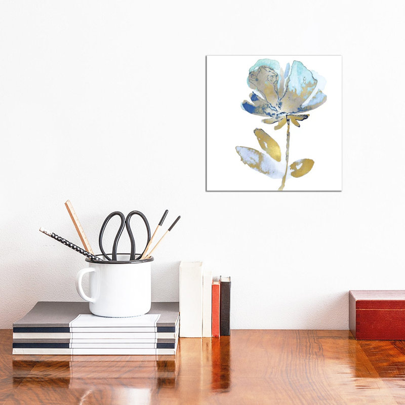 Fresh Bloom Aqua II by Vanessa Austin - Wrapped Canvas Print, 30.48 cm H x 30.48 cm W