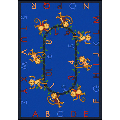 Educational Monkey Business by Joy Carpets Area Rug