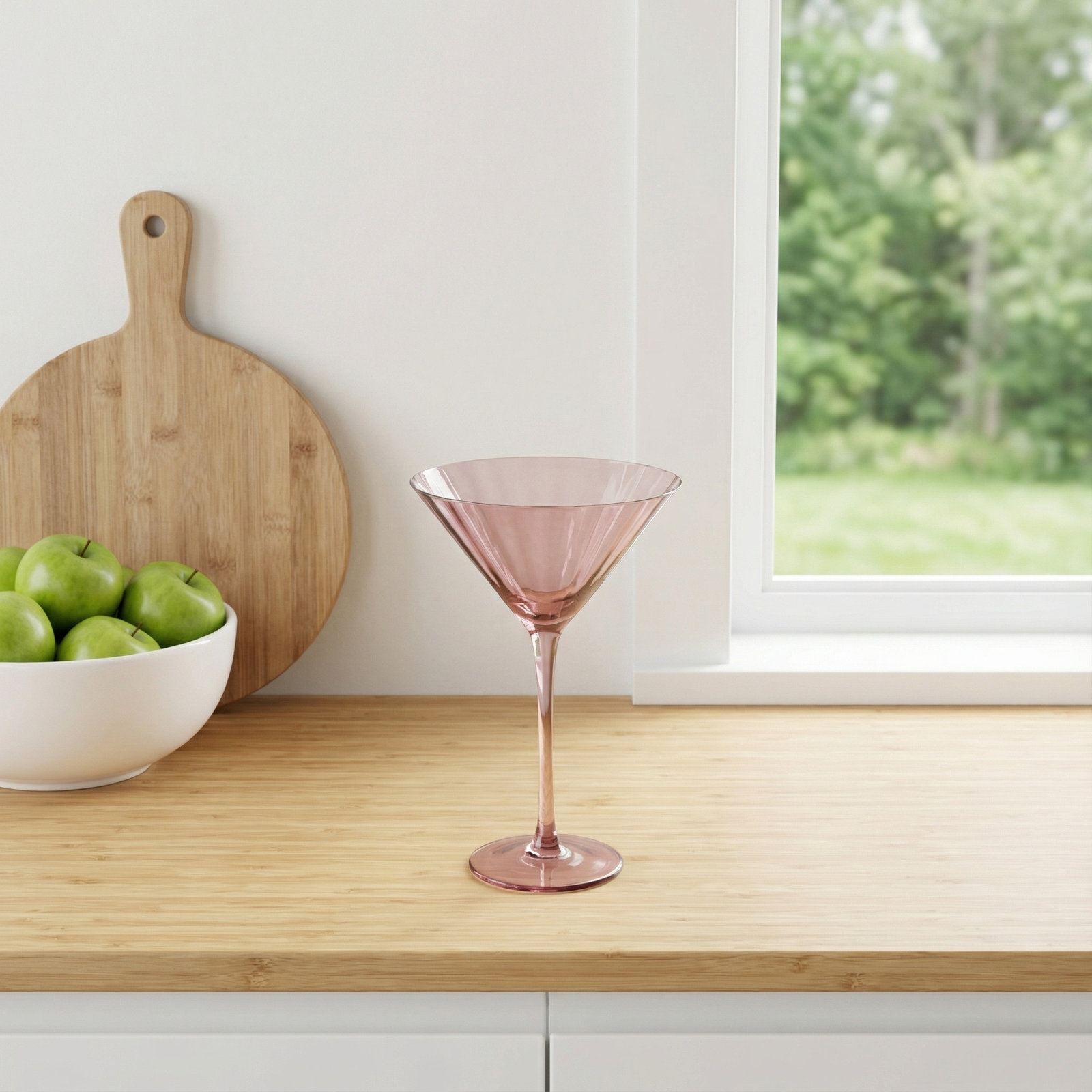 Boulder Ribbed Martini Glass, Wine