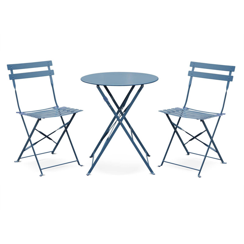 Westcliff Bistro Table Set with 2 Chairs, Blue