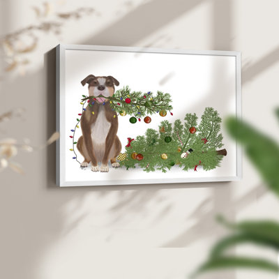 Christmas Des  Broken Tree -Framed Print - Restickable