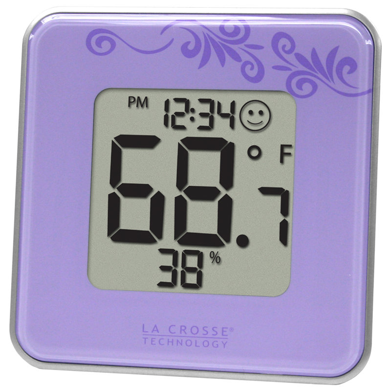 Weatherall Modern & Contemporary Tabletop Clock, Purple