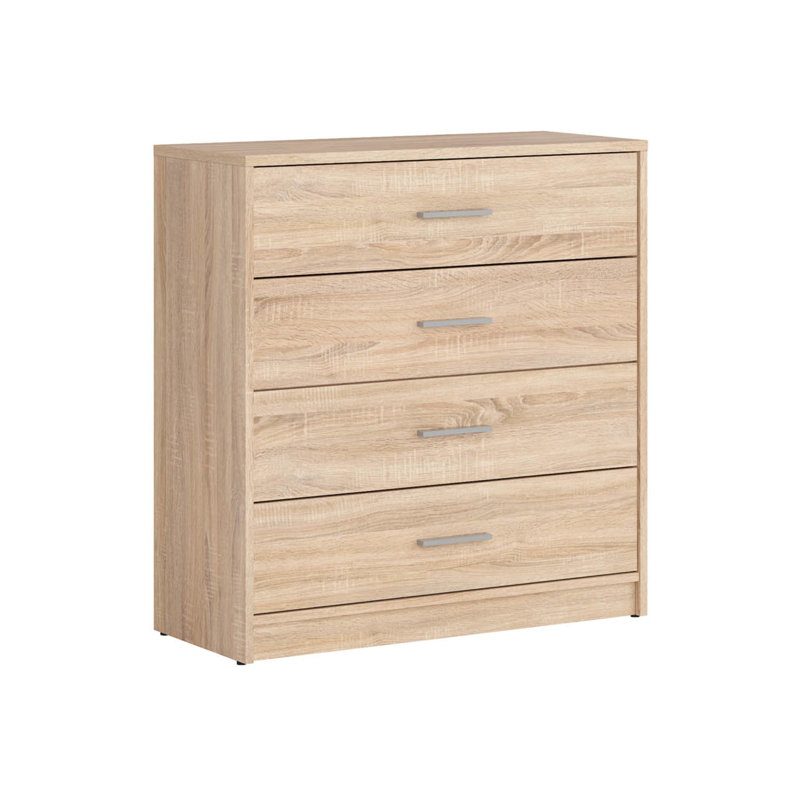 4 - Drawer Rectangle Accent Chest, Oak Sonoma