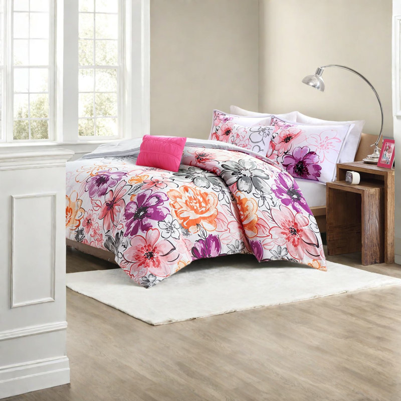 Premium Polyester Bedding Sets, King Floral Modern Home Comfort