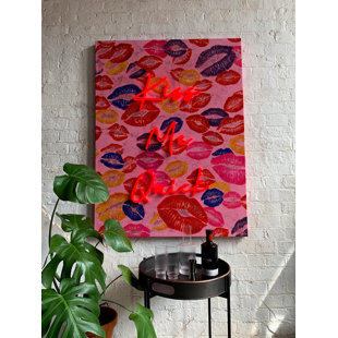 Petite peinture murale (néon à DEL) - Kiss me Quick