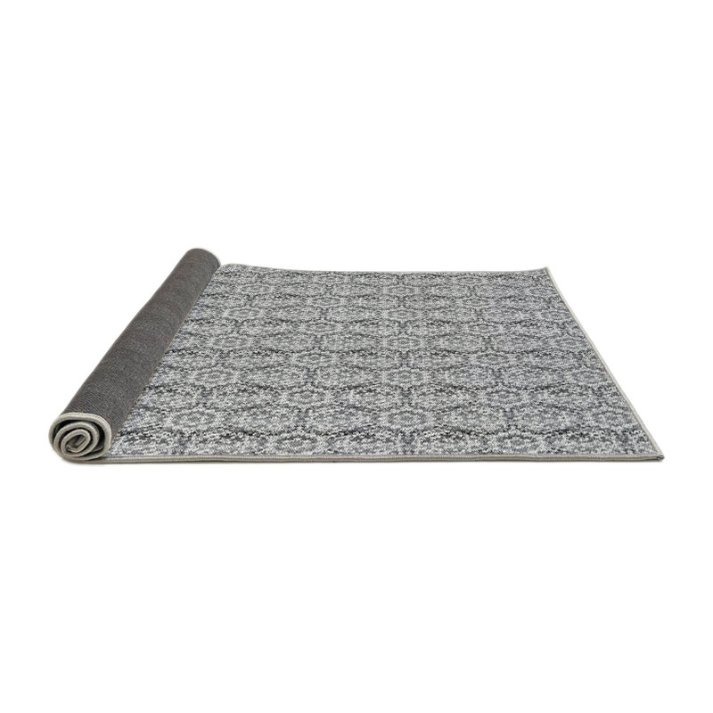Tapis bleu / gris Power Loom, Rond 6 pi
