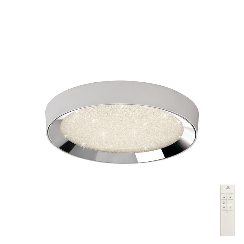 Male Acrylic LED Flush Mount, 8.2cm H x 50cm W x 50cm D