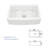 White Ceramic 33" Kitchen Sink Workstation - Construction, Resistance To And Scratches, Space Ledges, Stain- Surface, Deep Basin Sink, Includes Dish Grid, Basket Strainer, Cutting Board, Drain 33