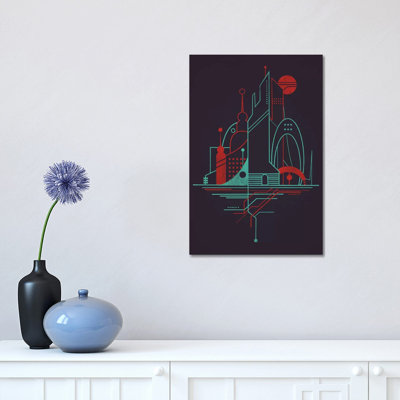 Subway Sky Night by Jay Fleck - Wrapped Canvas Print