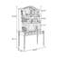 Bureau rectangulaire en bois massif brun noisette-1626754764
