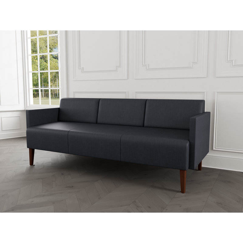 Luxe Lounge Reception Sofa, Plot Line Cauldron, Walnut Wood