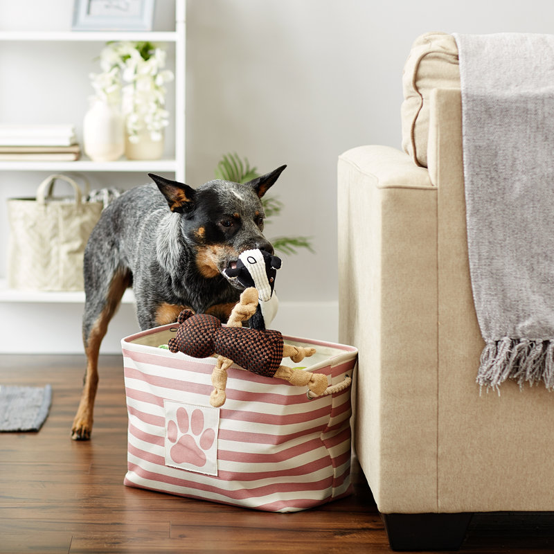 Cube en tissu pour animaux de compagnie, H 12 po x l 16 po x P 10 po, Rose