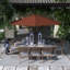 Parasol de patio 11 'en bronze avec inclinaison automatique et manivelle en oléfine terre cuite-1974771719-1974772193