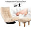 Balcon inclinable - Chaise simple avec 3 sections de dossier réglables, éponge élastique à mémoire 3D à 14 têtes, convient aux dossiers et aux appuie-tête de loisirs paresseux de 18 ans, rotation à 360 degrés au bas, la plupart