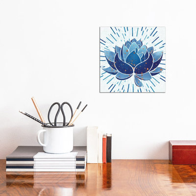 Blooming Indigo Lotus - Wrapped Canvas Print