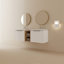 Meuble-lavabo moderne avec portes à fermeture en douceur de 60 po et tiroirs d'armoire double en céramique - Conception pratique