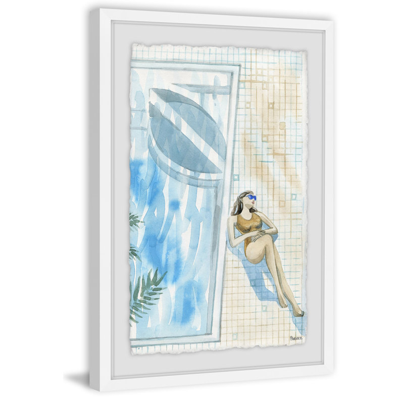 Sun Bathing Parvez Taj - reproduction de cadre photo, H 24 po x l 16 po x P 1,5 po