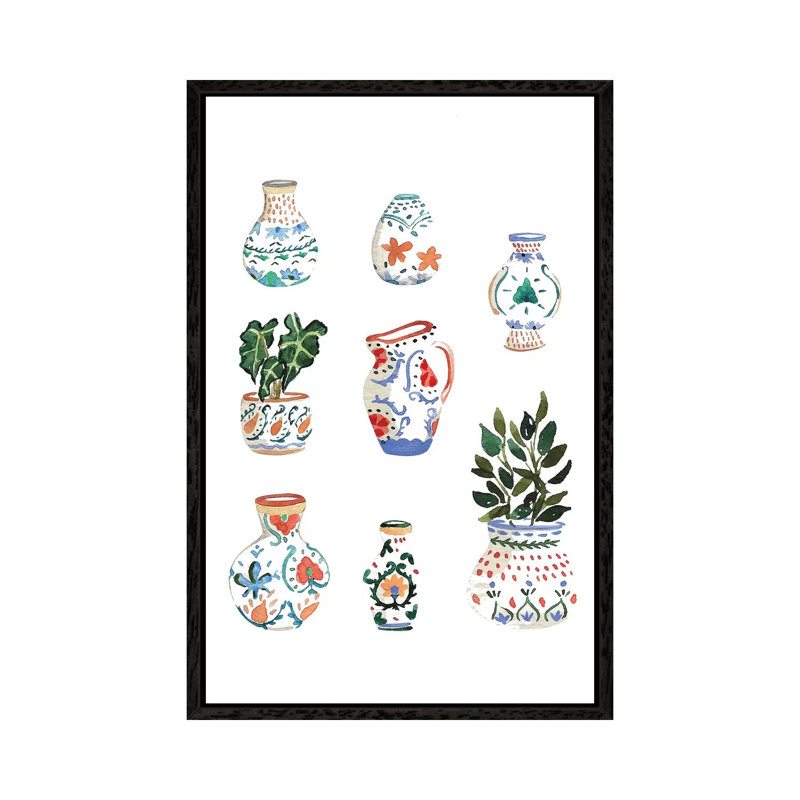Little Pots by Sabina Fenn - Gallery-Wrapped Canvas Giclée on Canvas, 66.04 cm H x 45.72 cm W, Black Framed