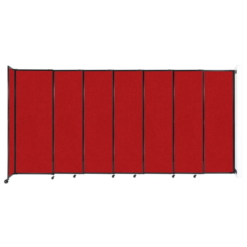 Cloison coulissante 5 pi, 90" H x 186" W x 1" D, Rouge