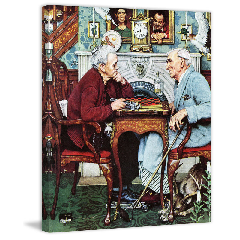 « april, 1943 » par norman rockwell, reproduction d’art sur toile tendue, H 29 po x l 24 po