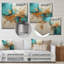 Décoration murale turquoise en métal Tranquility III - paysage abstrait-1478757350