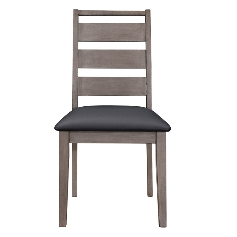 Ensemble de 2 chaises de salle à manger de style industriel avec finition gris brun