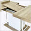 Table de salle à manger extensible en bois vieilli pour 6 à 10 personnes, 160 à 200 cm, plateau épais et pieds larges pour plus de stabilité et de style-1217722827