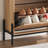 Shoe Cabinet, Shoe Storage with 3 Flip Doors, Natural Rattan Shoe Rack with Adjustable Shelf, 1 Drawer, Shoe Organizer Cabinet for Entryway-1492649947-1492649942